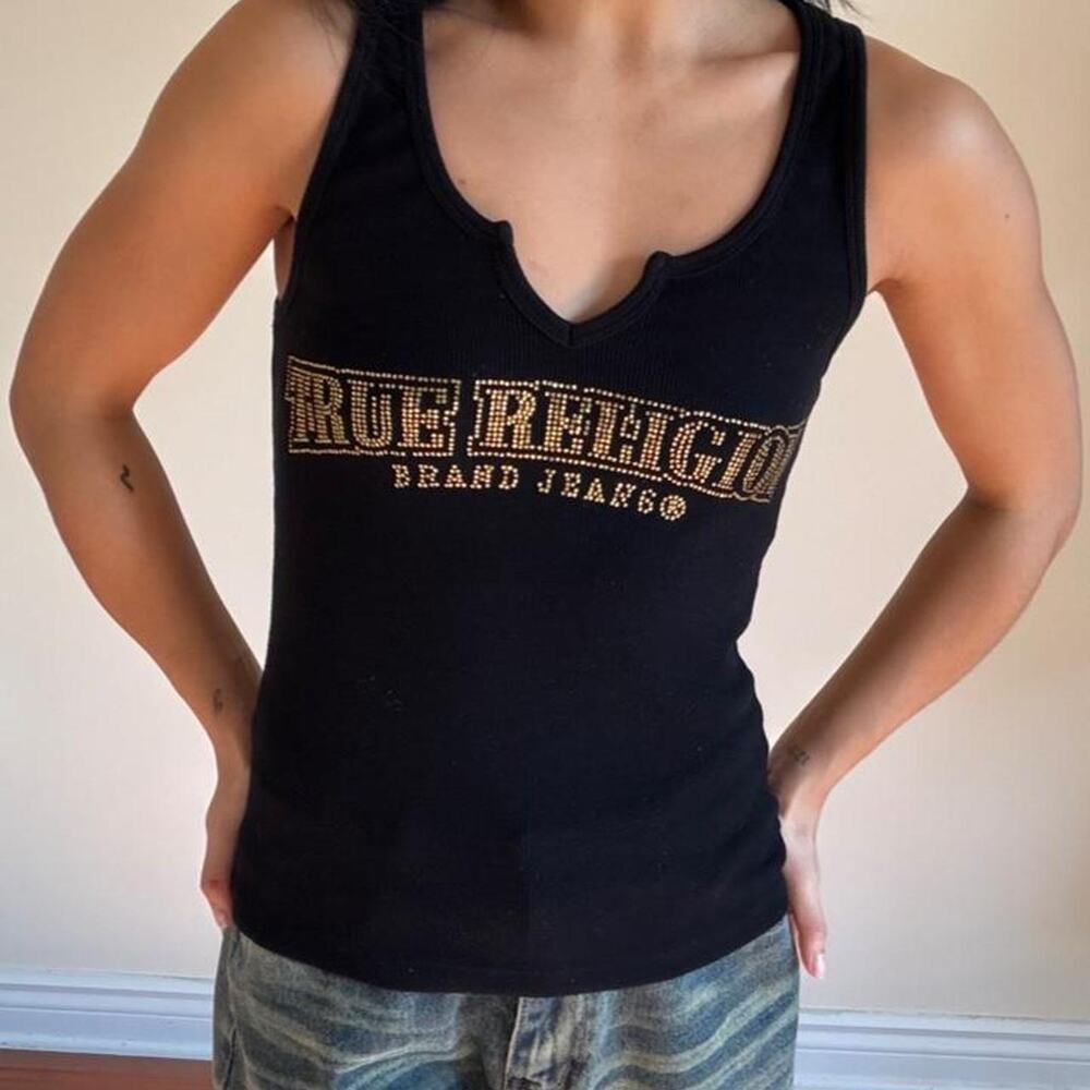 True religion y2k black tank